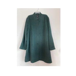 NEW Eileen Fisher Suri Alpaca Coat 3X Hemlock Green